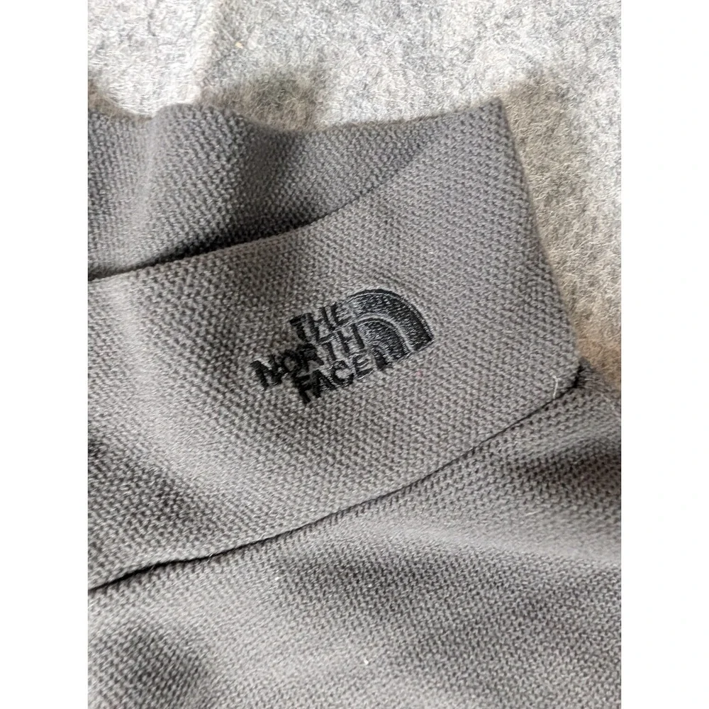 The North Face Mens Quarter Zip Pullover Charcoal Grey Fleece Mock Neck L/G 5151